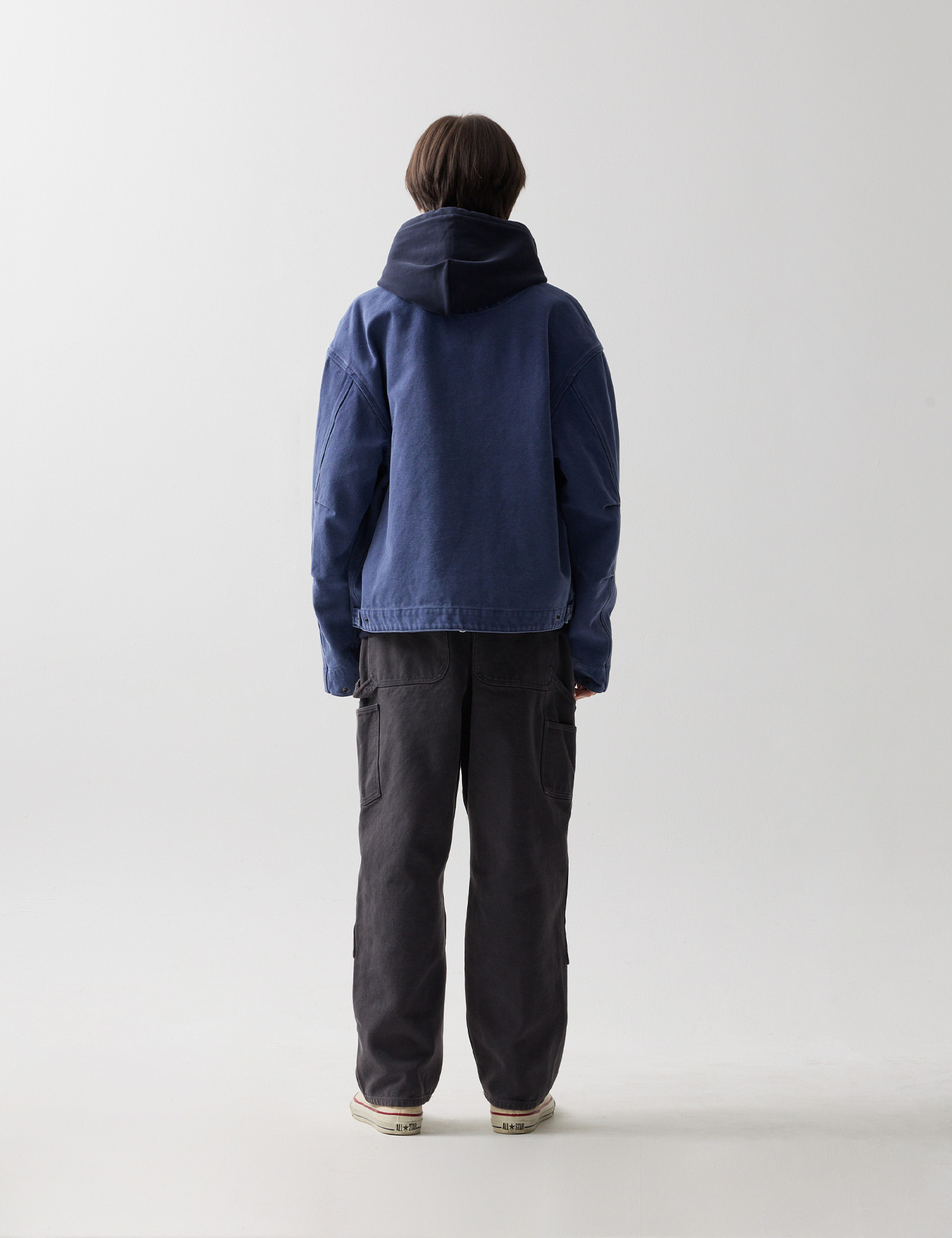 MUSINSA | NAMERCLOTHING 25SS HARD FADED WORK JACKET BLUE